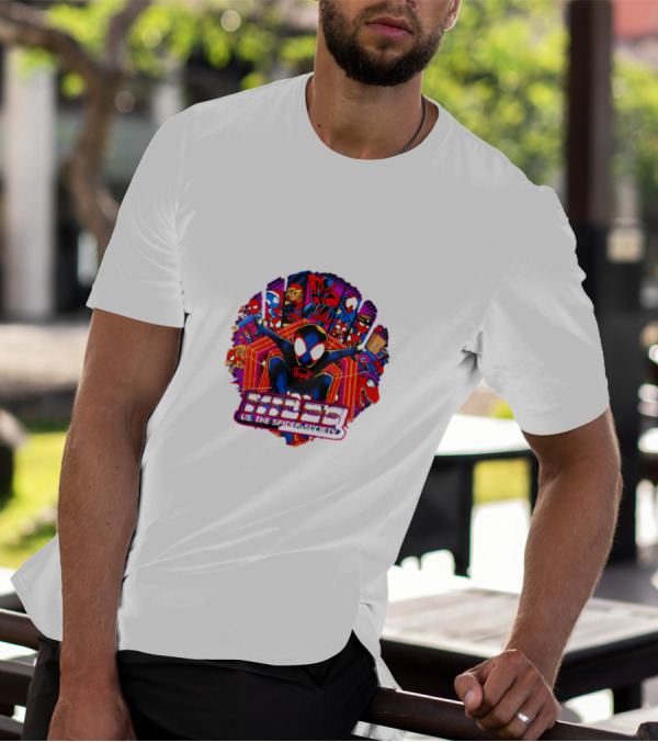 Miles Spider-Society Ensemble With Diverse Spider Characters T-Shirt