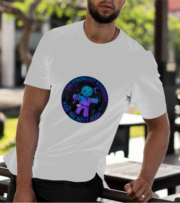 The Strongest Warriors Have The Most Scars Glowing Voodoo Doll T-Shirt