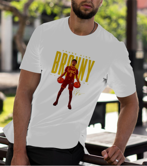 Young King Bronny James USC Trojans 0 Signature T-Shirt