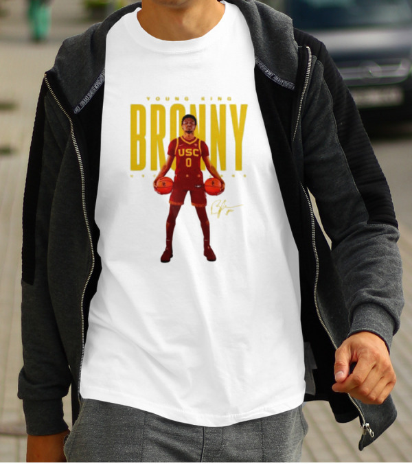 Young King Bronny James USC Trojans 0 Signature T-Shirt