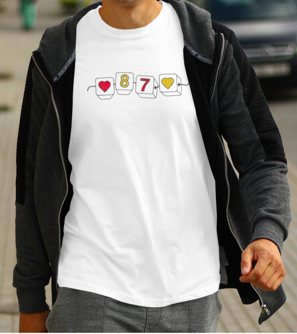 87 Heart Bracelet Blocks T-Shirt