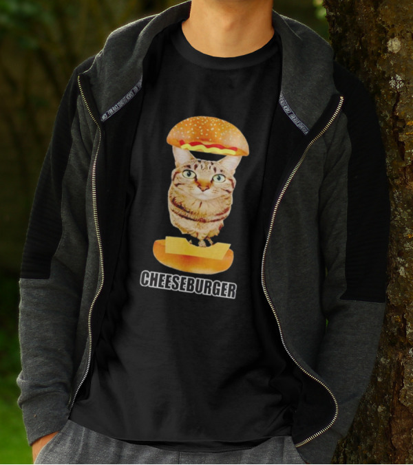 Cat Inside Cheeseburger Delight T-Shirt