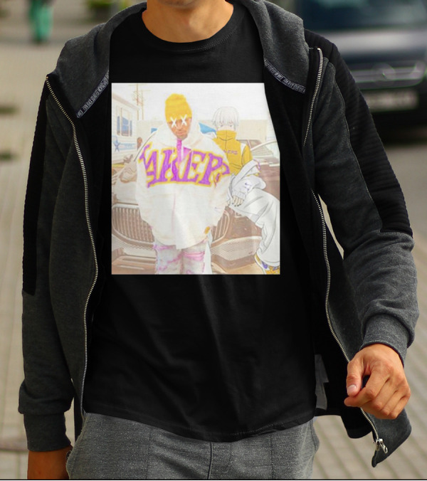 Chris Brown Lakers Jacket X Toge Inumaki Cursed Speech Collaboration T-Shirt