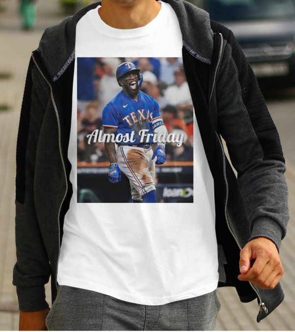 Almost Friday El Bomb Adolis García Texas Rangers MVP Showing T-Shirt