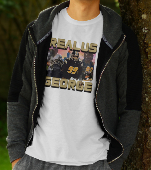 Realus George 99 Football Player Urban Skyline T-Shirt