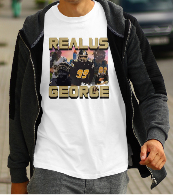 Realus George 99 Football Player Urban Skyline T-Shirt