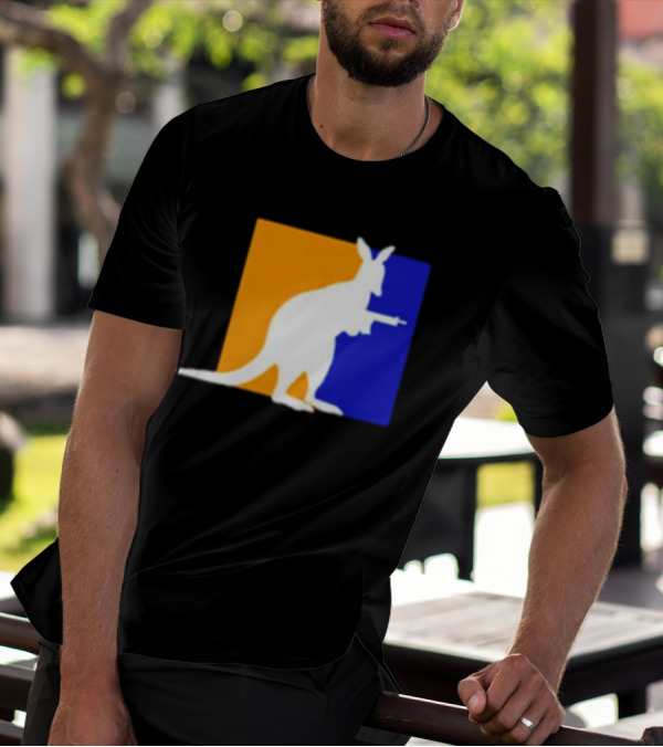 Thunder Down Under Kangaroo With Gun Australia T-Shirt