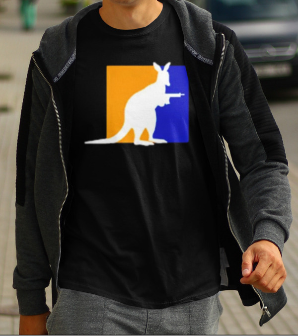 Thunder Down Under Kangaroo With Gun Australia T-Shirt