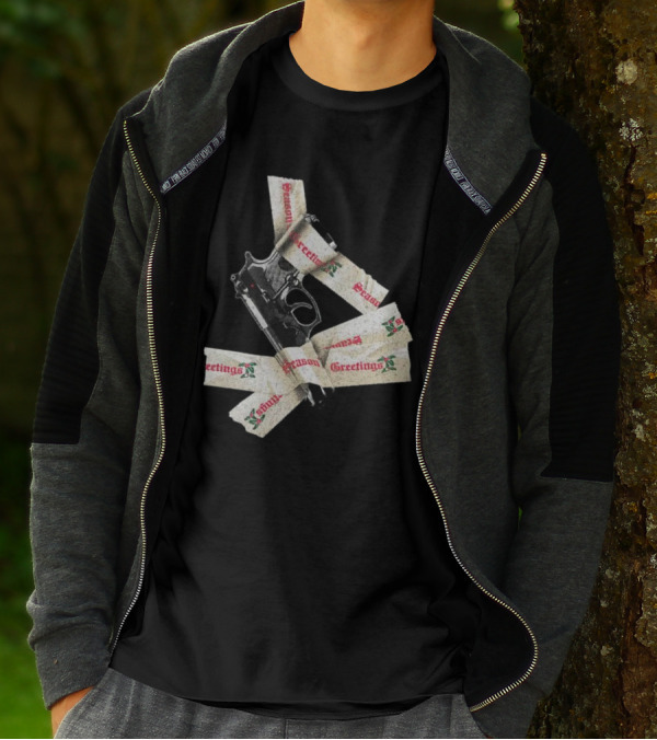 Yippie Ki Yay Seasons Greetings Gun Holiday Humorous Reference T-Shirt