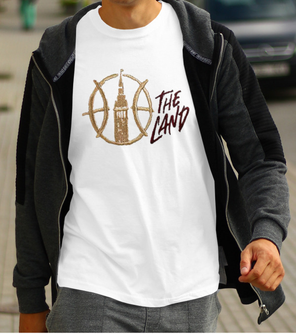 The Land Cleveland Script With Tower And Circle Elements T-Shirt