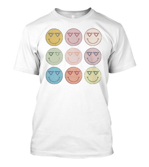 Cody Johnson Cojo Multiple Colorful Smiley Faces T-Shirt