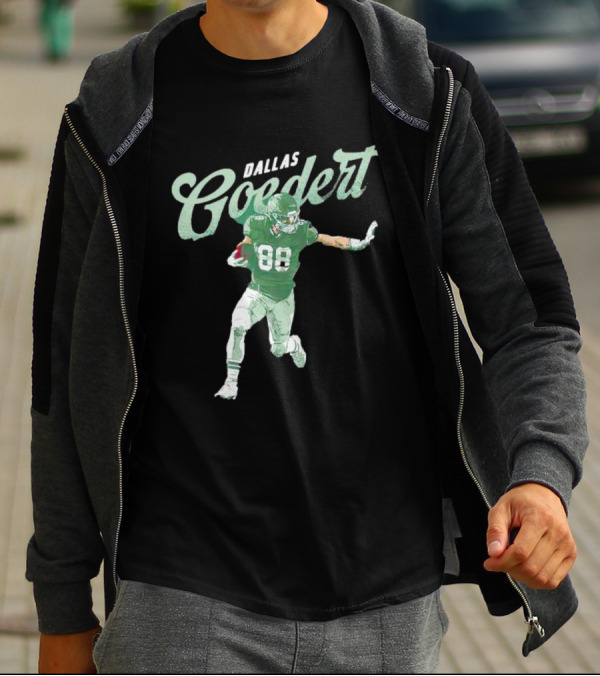 Dallas Goedert Philadelphia Eagles Football Player 88 Action Pose T-Shirt