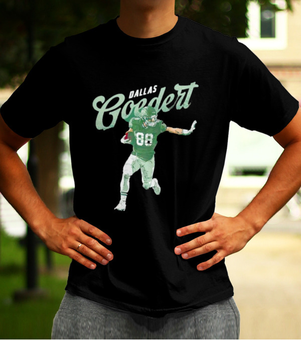 Dallas Goedert Philadelphia Eagles Football Player 88 Action Pose T-Shirt