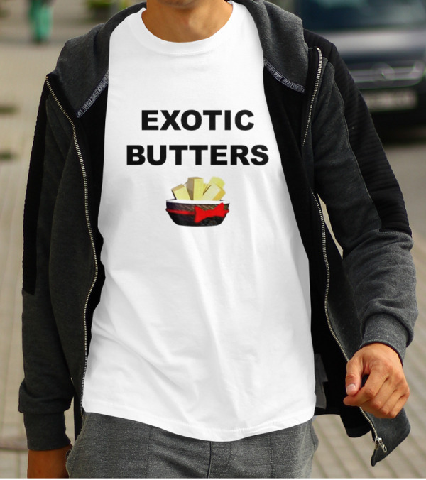 EXOTIC BUTTERS Basket With Red Bow T-Shirt