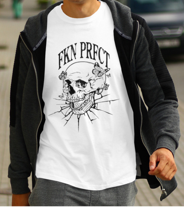 FKN PRFCT Butterflies Skull T-Shirt