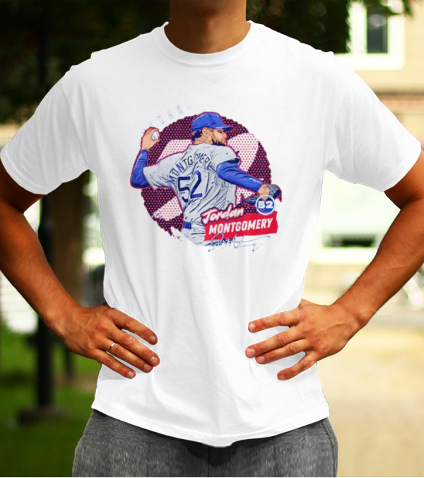 Jordan Montgomery Texas Baseball 52 Signature T-Shirt