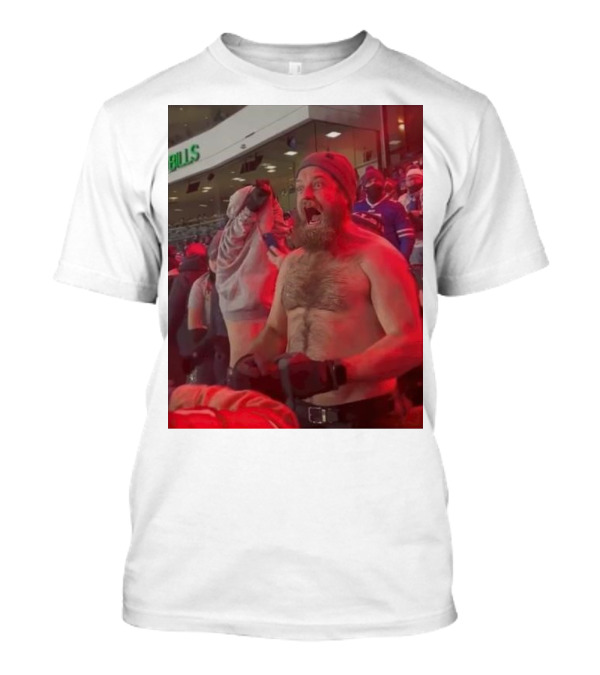 Buffalo Bills Shirtless Fan Game Day Excitement Ryan Fitzpatrick Scream T-Shirt