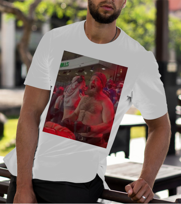Buffalo Bills Shirtless Fan Game Day Excitement Ryan Fitzpatrick Scream T-Shirt