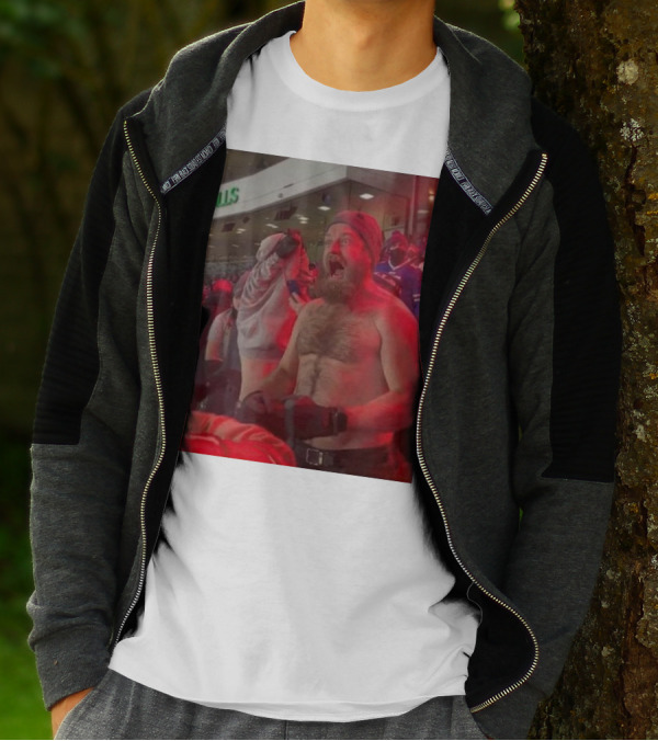 Buffalo Bills Shirtless Fan Game Day Excitement Ryan Fitzpatrick Scream T-Shirt