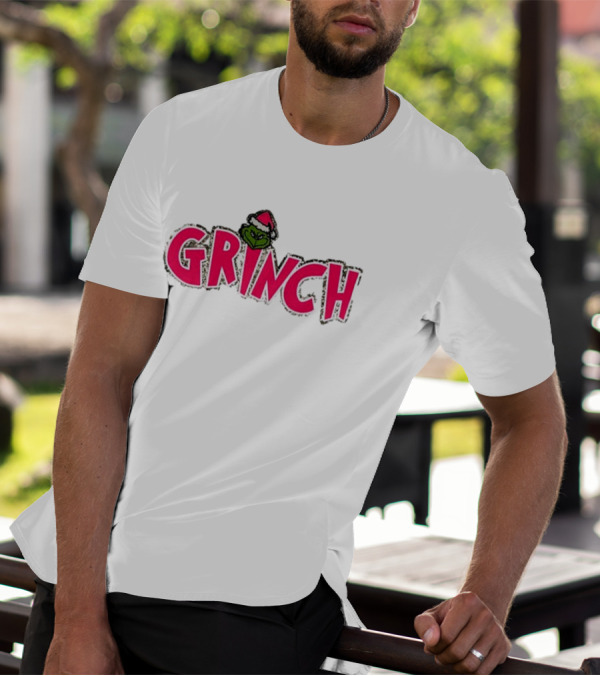 Grinch Pink Southern Shack Santa Hat T-Shirt