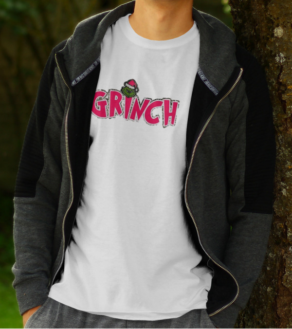 Grinch Pink Southern Shack Santa Hat T-Shirt