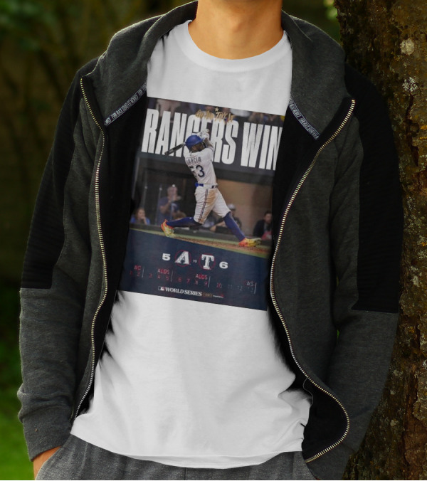Rangers Win Go And Take It World Series Victory García 6-5 T-Shirt