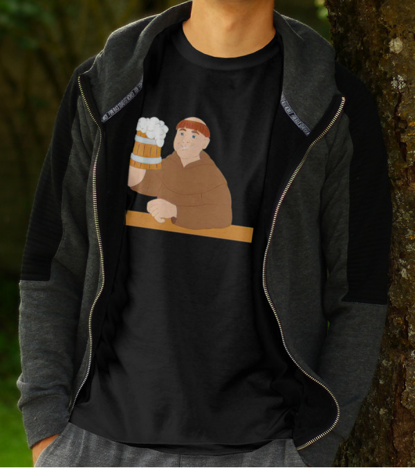 Socktoberfest Monk Raising Beer Mug T-Shirt