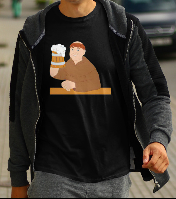 Socktoberfest Monk Raising Beer Mug T-Shirt