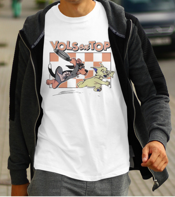 Tennessee Volunteers Vols On Top Checkerboard Chase T-Shirt