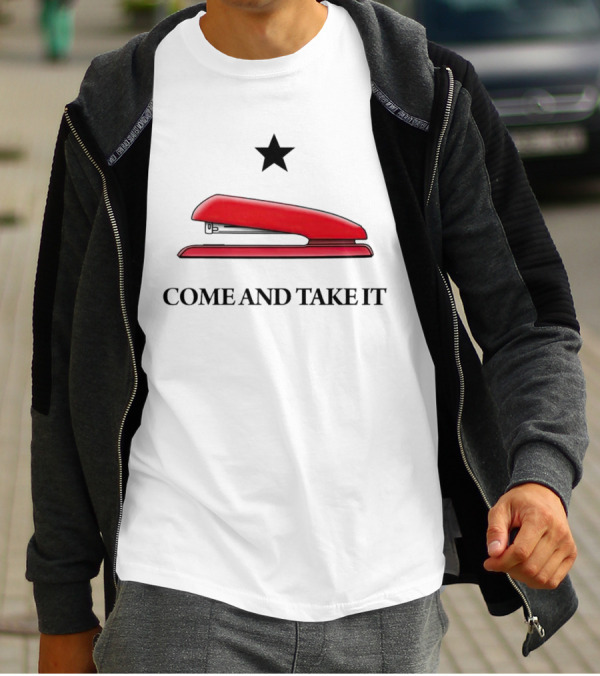 Red Stapler Come And Take It Star Icon Tradition T-Shirt
