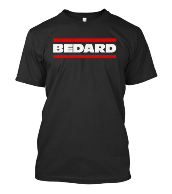 Trending Connor Bedard Name Bold Red Stripe T-Shirt