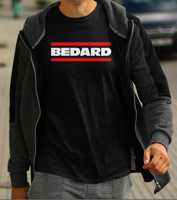 Trending Connor Bedard Name Bold Red Stripe T-Shirt