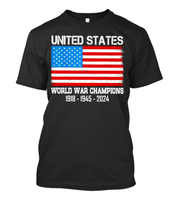 United States Flag World War Champions 1918 1945 T-Shirt