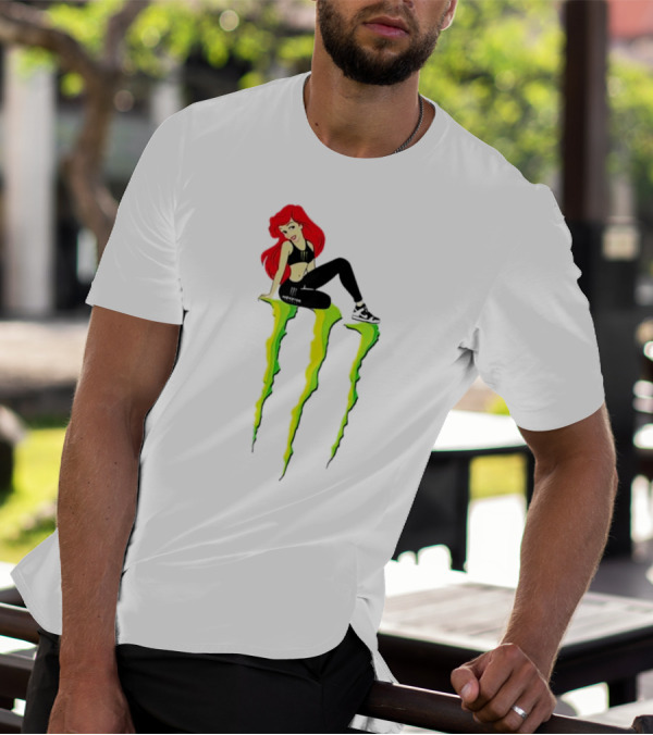 Ariel Monster Energy Logo Crossover T-Shirt