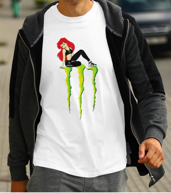 Ariel Monster Energy Logo Crossover T-Shirt