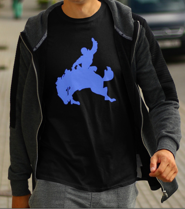 Bad Bunny Bucking Blue Cowboy T-Shirt
