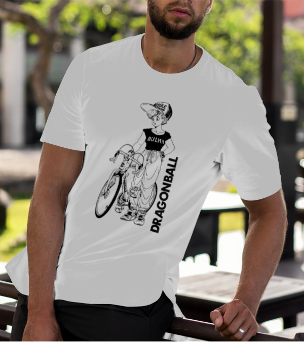 DRAGON BALL BULMA WITH BIKE CAPSULE CORP HAT T-Shirt