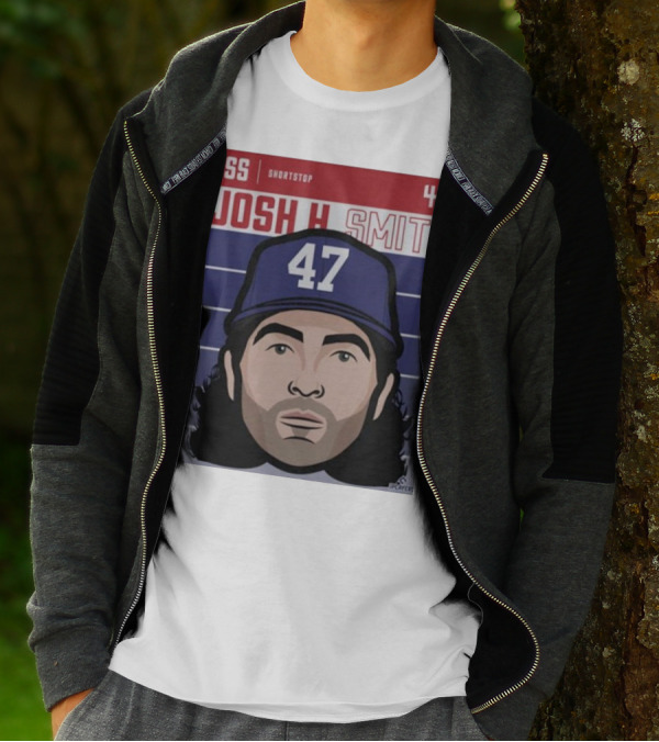 Josh H Smith SS Shortstop 47 Texas Fade Baseball T-Shirt
