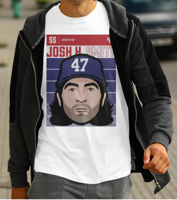Josh H Smith SS Shortstop 47 Texas Fade Baseball T-Shirt
