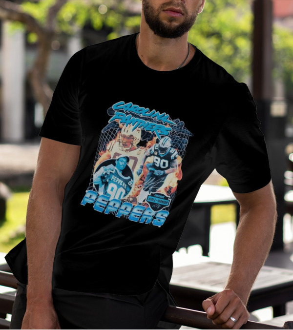 Carolina Panthers Julius Peppers Hall Of Honor 90 T-Shirt