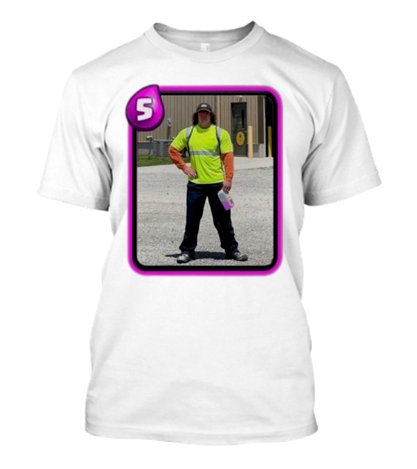 Sam Sulek Clash Royale Card Style Construction Worker T-Shirt