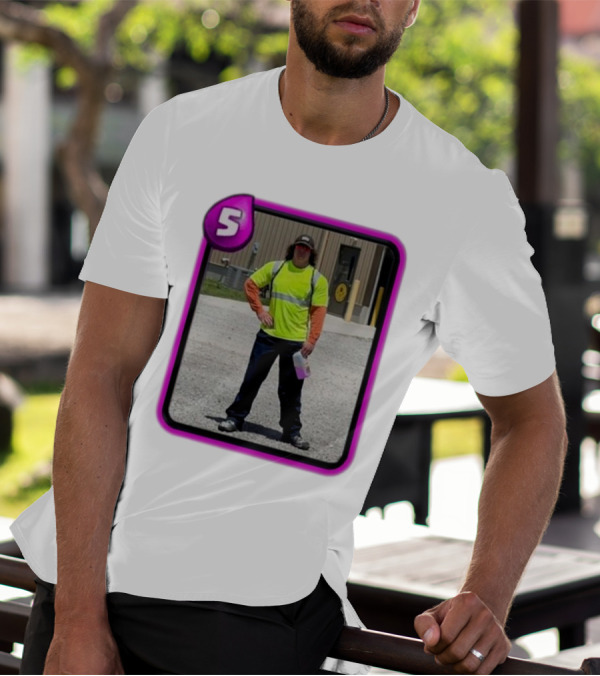 Sam Sulek Clash Royale Card Style Construction Worker T-Shirt