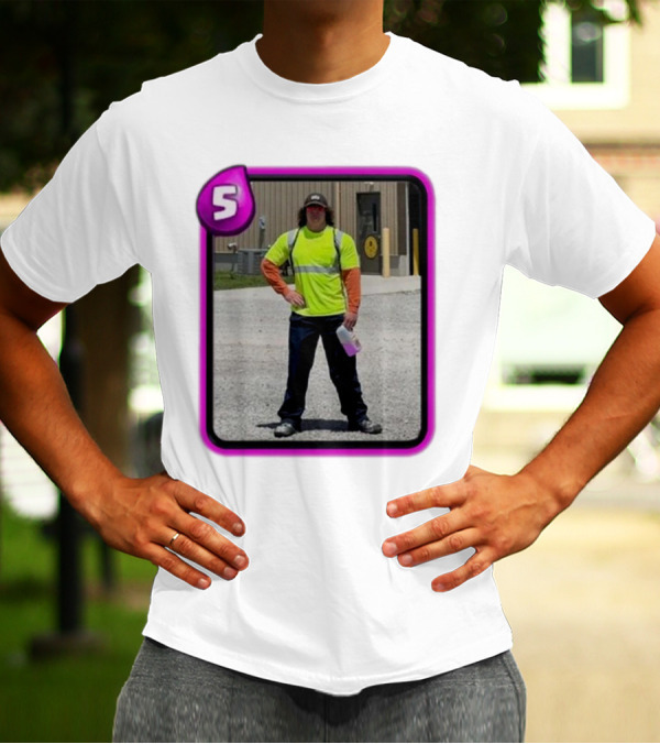 Sam Sulek Clash Royale Card Style Construction Worker T-Shirt
