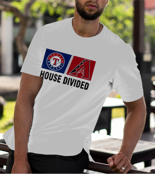 Texas Rangers Arizona Diamondbacks House Divided T-Shirt