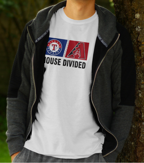 Texas Rangers Arizona Diamondbacks House Divided T-Shirt