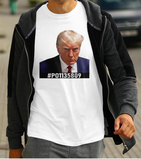 Donald Trump #P01135809 Surrender Mugshot T-Shirt