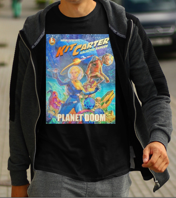 Kit Carter Galactic Ranger Planet Doom Halloween Edition Comic Cover T-Shirt