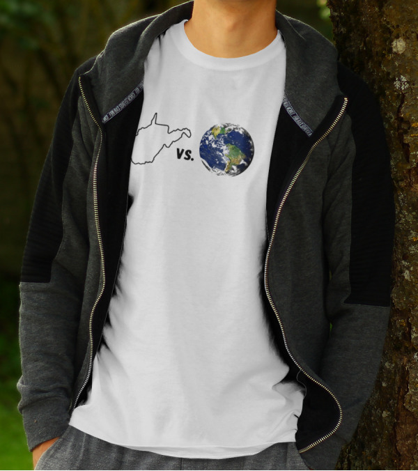 West Virginia Vs. Earth Map Challenge T-Shirt