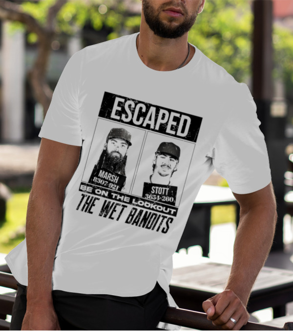 Escaped Be On The Lookout Wet Bandits Marsh Stott T-Shirt