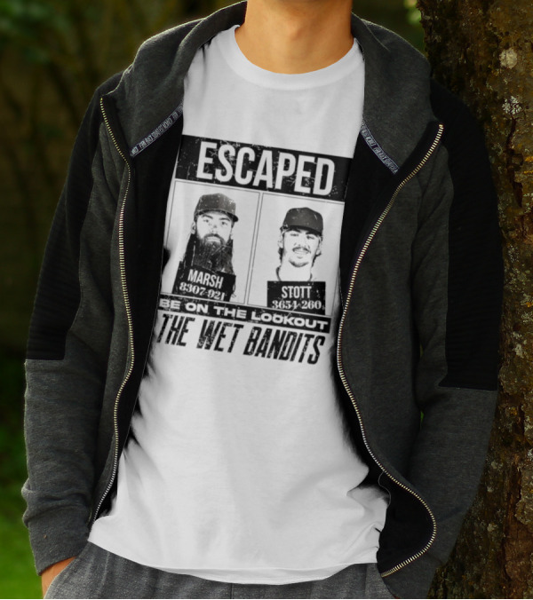 Escaped Be On The Lookout Wet Bandits Marsh Stott T-Shirt